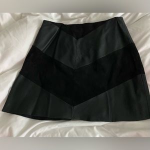 ZARA VEGAN LEATHER/SUEDE SKIRT